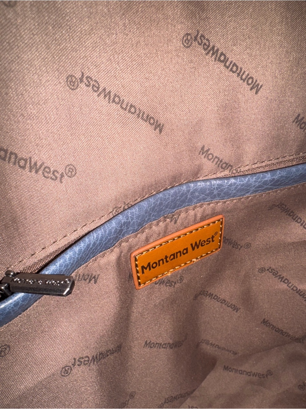 Montana West Navy Blue Stud-Accent Shoulder Bag with Matching Wallet - Picture 7 of 9